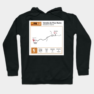 Madeira Island PR1.2 VEREDA DO PICO RUIVO trail map Hoodie